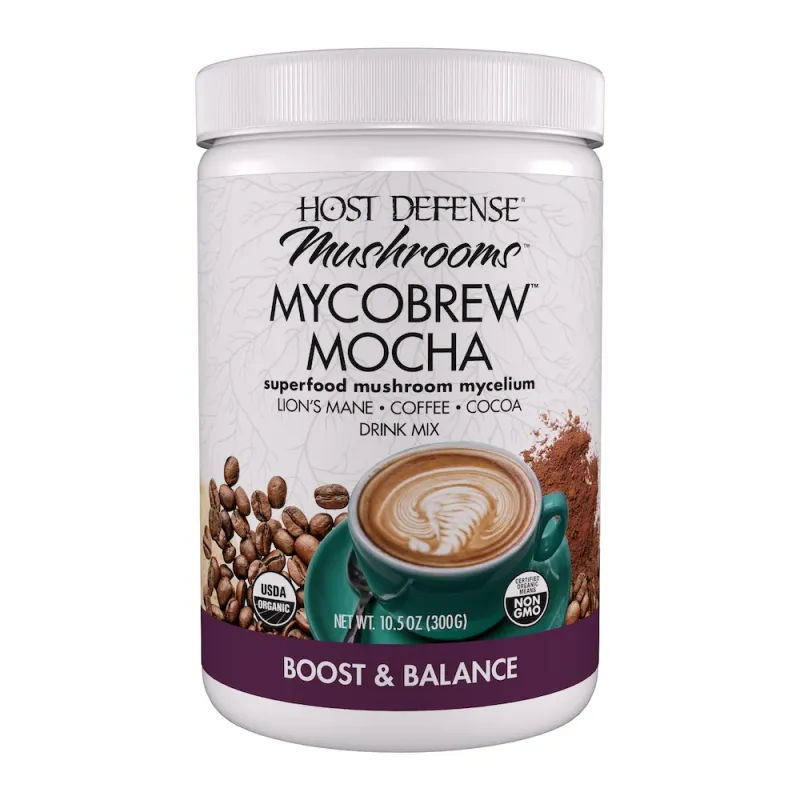 Host Defense Mushrooms Mycobrew Mocha Coffee Cocoa Drink Mix 10.5oz