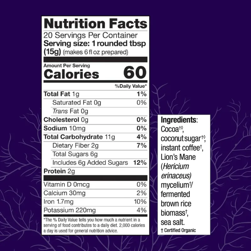 Host Defense Mushrooms Mycobrew Mocha Coffee Cocoa Drink Mix 10.5oz