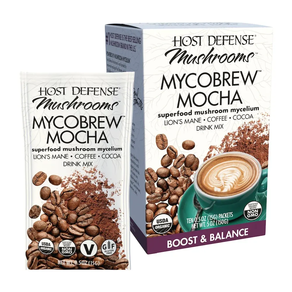 HOST DEFENSE Mycrobrew Mocha Boost &amp; Balance 10 0.5oz Packets