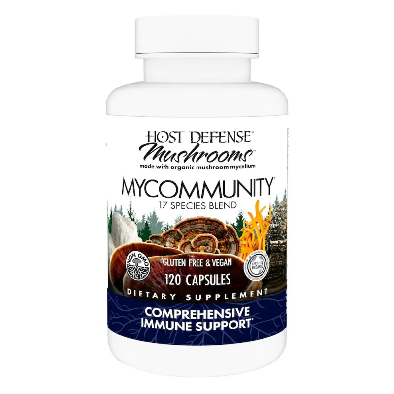 HOST DEFENSE MyCommunity Comprehensive Immune Support 120 Veg Caps.