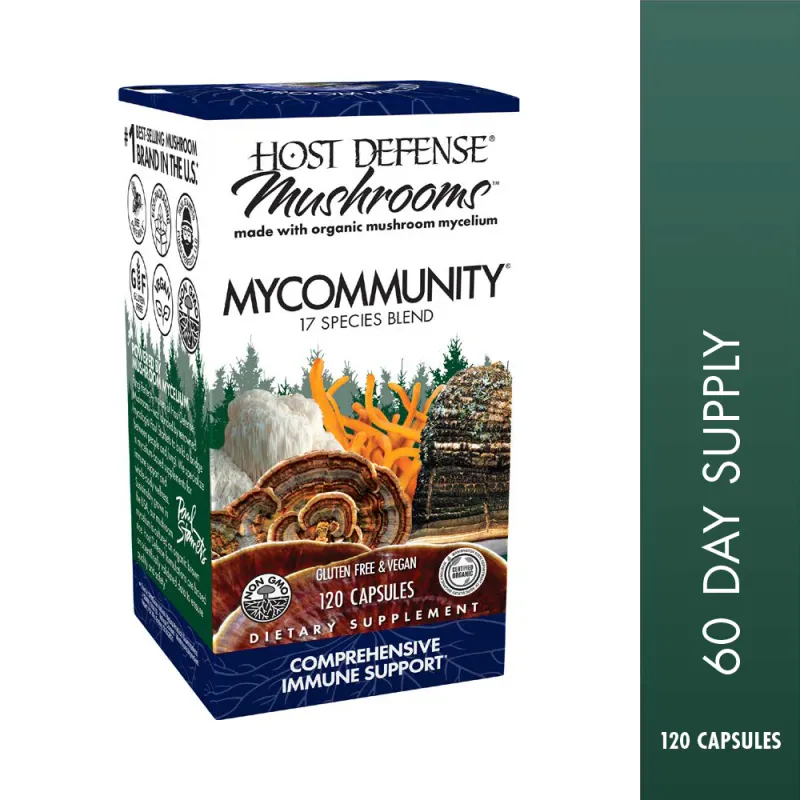 HOST DEFENSE MyCommunity Comprehensive Immune Support 120 Veg Caps.