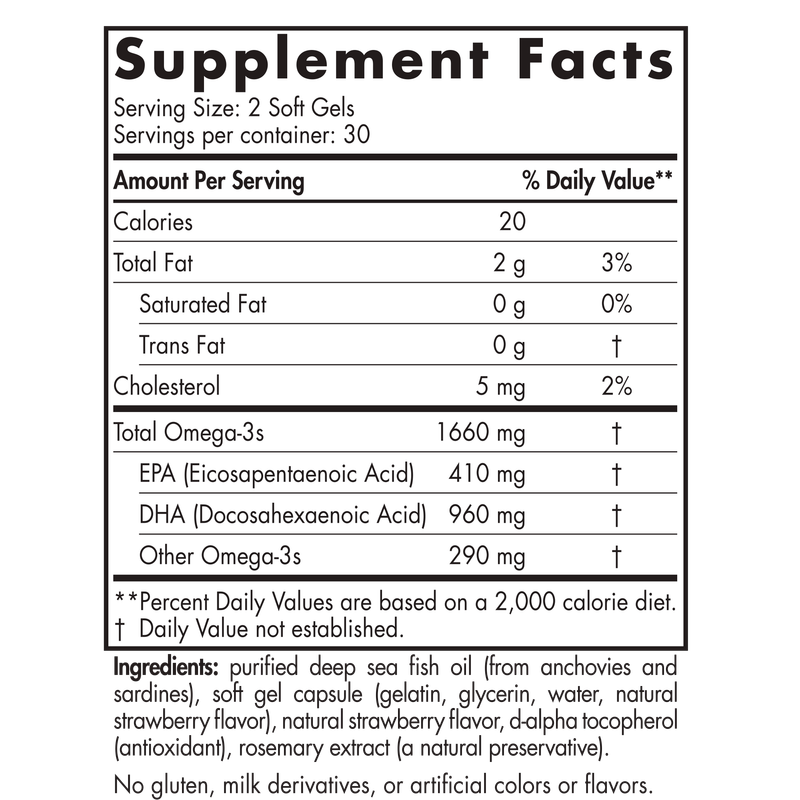 NORDIC NATURALS  ProDHA 1000 60 Soft Gels