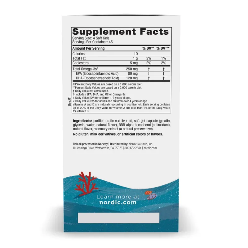 Nordic Naturals Children's DHA 250 mg Strawberry 180 count