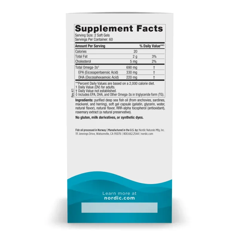 NORDIC NATURALS Omega-3 690 mg 120 S.G.