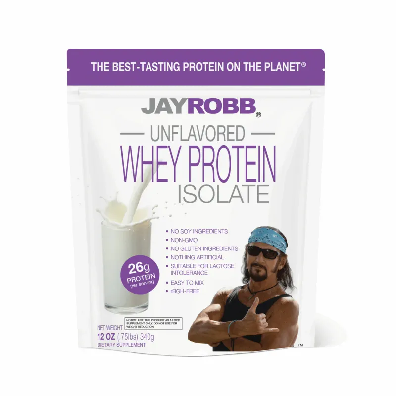 Jay Robb Whey Protein Isolate Unflavored 12oz