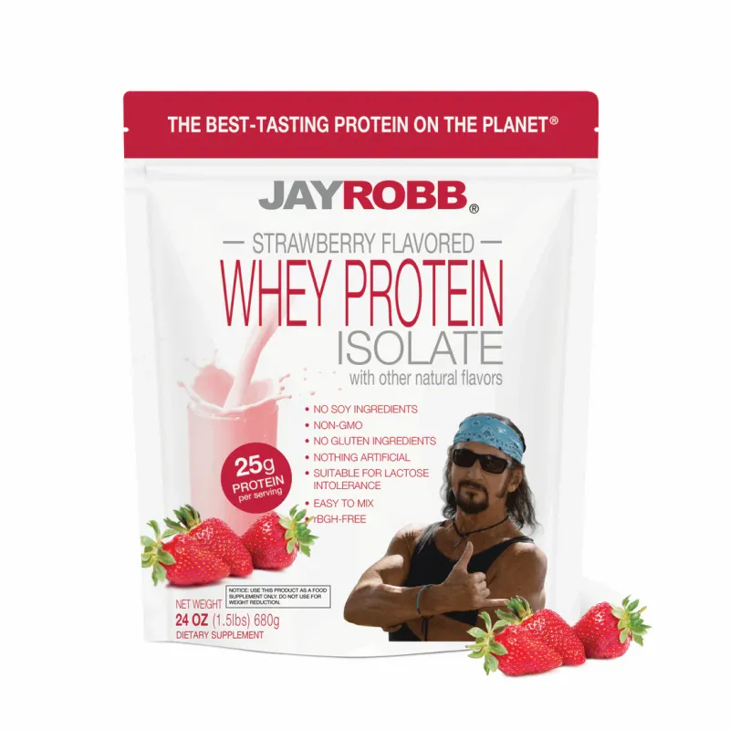 JAY ROBB Whey Protein Strawberry 24 oz.