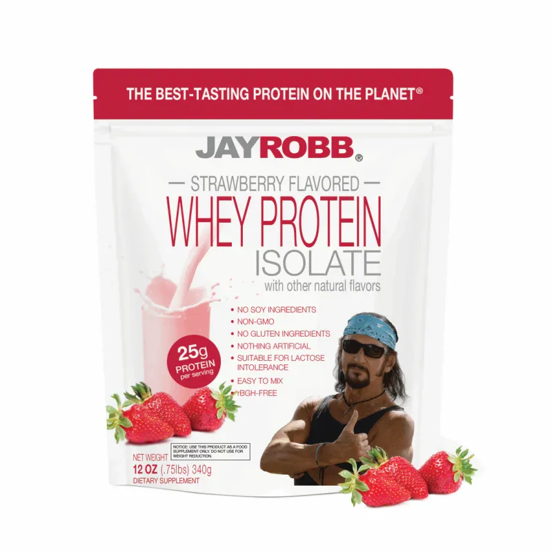 JAY ROBB Whey Protein Strawberry 12 oz.