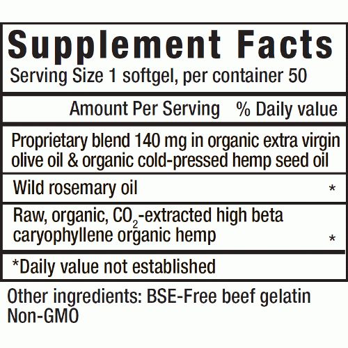North American Herb &amp; Spice Super Strength Hempanol 50 softgels