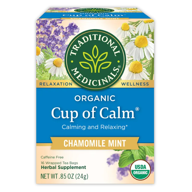 TRADITIONAL MEDICINALS Org. Cup Calm Lavender Mint 16 Tea Bags