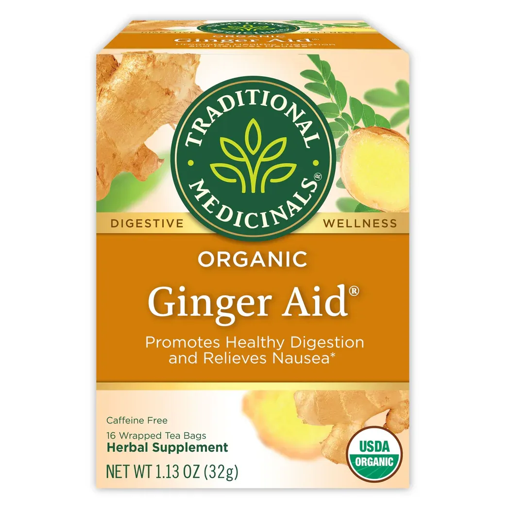 TRADITIONAL MEDICINALS Organic Ginger Aid 16 Tea Bags