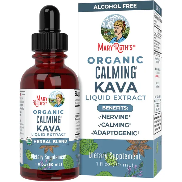 MaryRuth&#39;s Organic Calming Kava Liquid Drops 1 fl oz