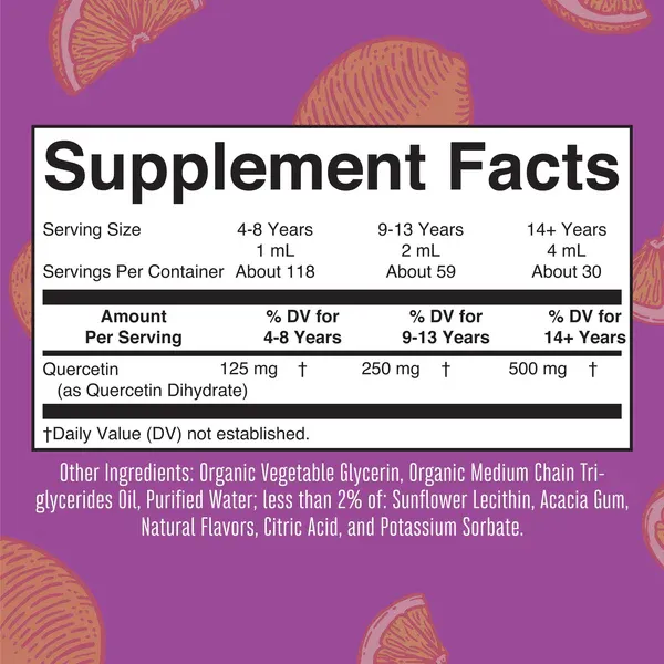 MaryRuth's Liquid Quercetin Drops Lemon Flavored 4 fl oz
