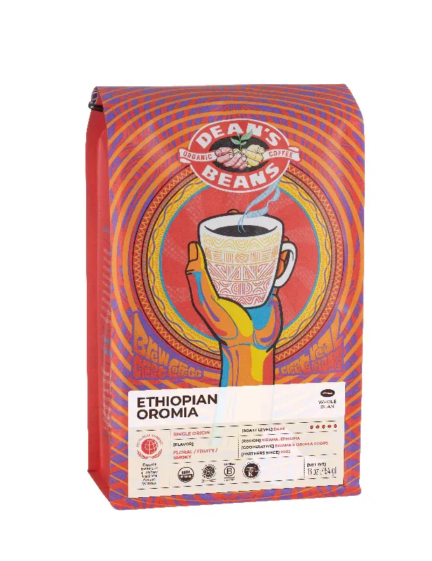 DEAN&#39;S BEANS Ethiopian Oromia Regular Ground 16 oz.