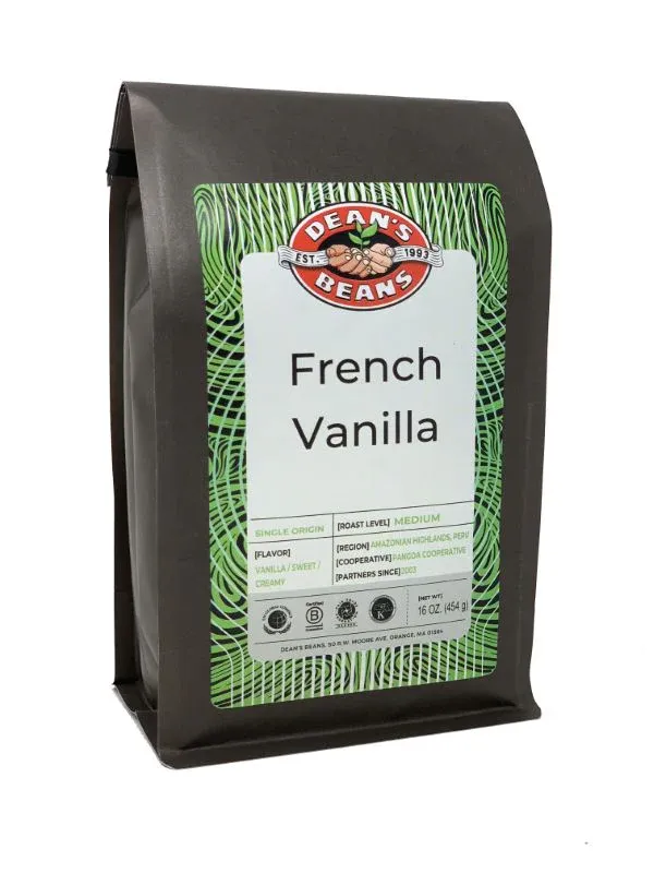 DEAN&#39;S BEANS French Vanilla Med. Roast Ground Coffee 16 oz.