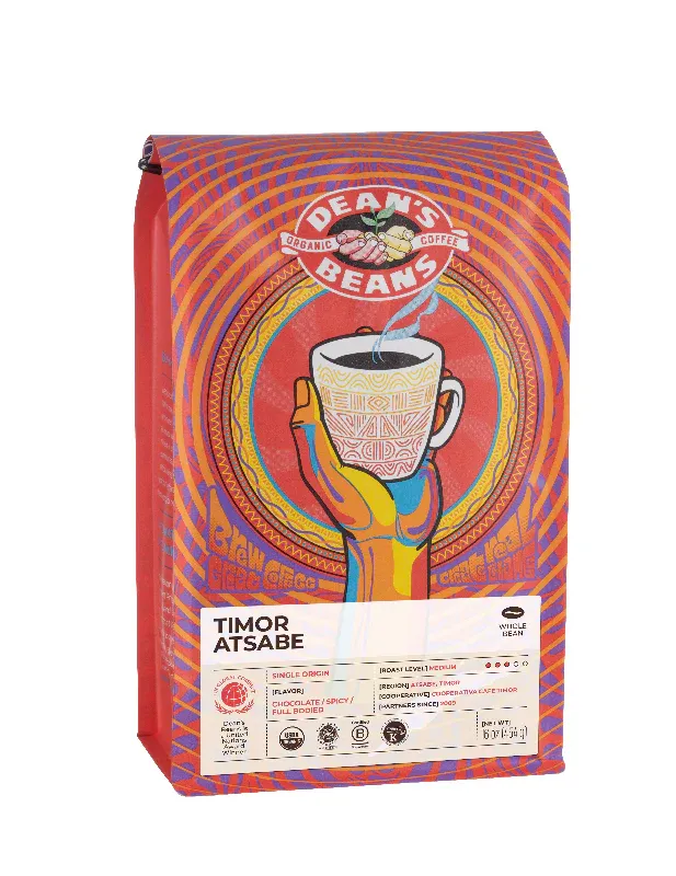 DEAN&#39;S BEANS Timor Atsabe Ground Coffee 16oz.
