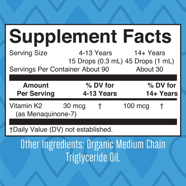 Mary Ruth's Vegan Organic K2 MK7 Liquid Drops 1 fl oz