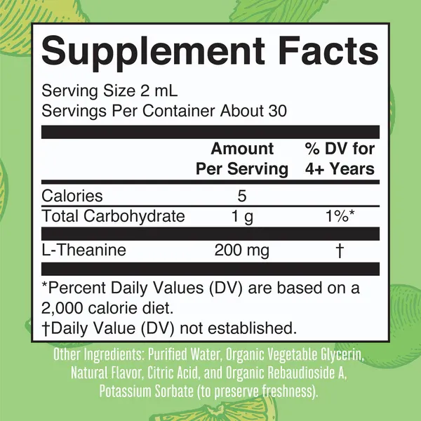 Mary Ruth's L-Theanine Lemon Lime Liquid Drops 2 fl oz