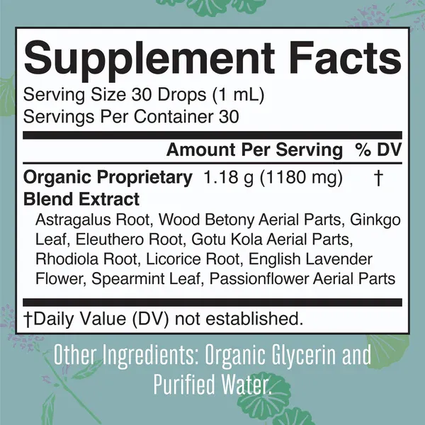 MaryRuth's Organic Adrenal &amp; Focus Liquid Extract 1 fl oz