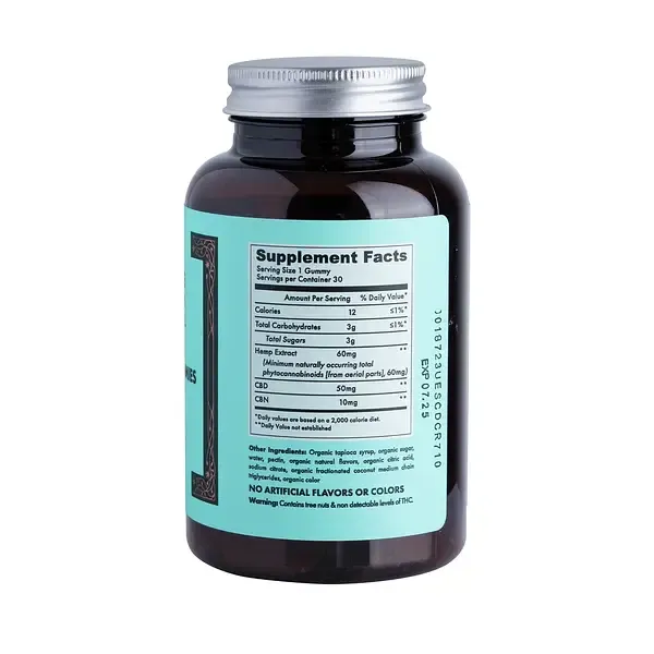 Upstate Elevator Supply Co. Deep Calm CBN + CBD Gummies Raspberry Flavor 30 gummies