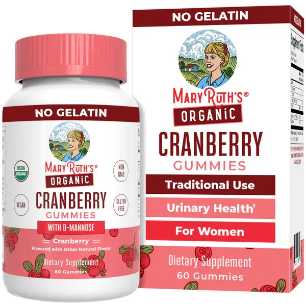 Mary Ruth&#39;s Organic Cranberry with D-Mannose Gummies 60 count