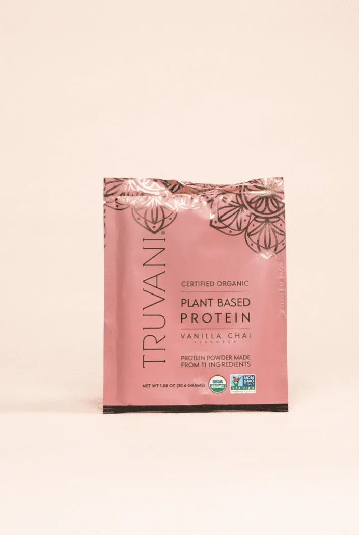 Truvani Organic Vanilla Chai Plant Based Protein Packet