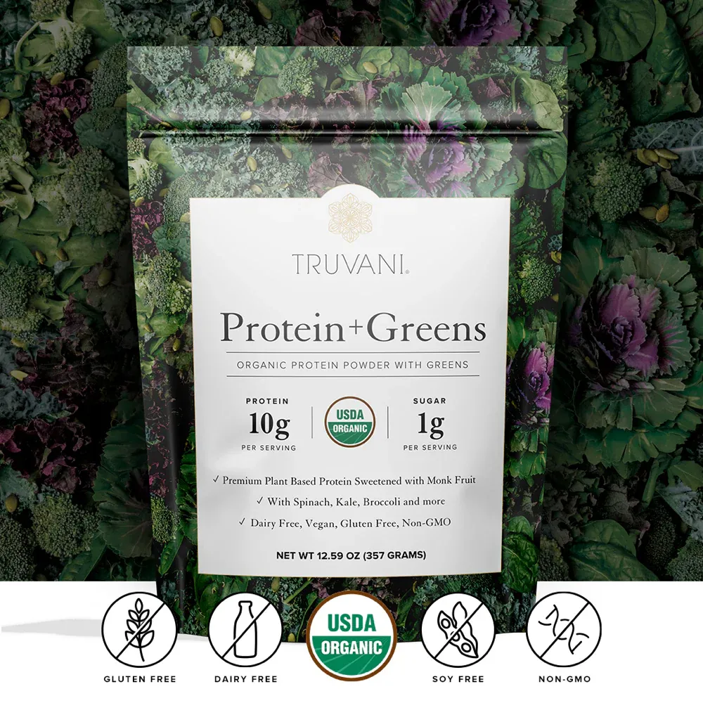 TRUVANI Protein + Greens Org.Pwdr. 12.59 oz.