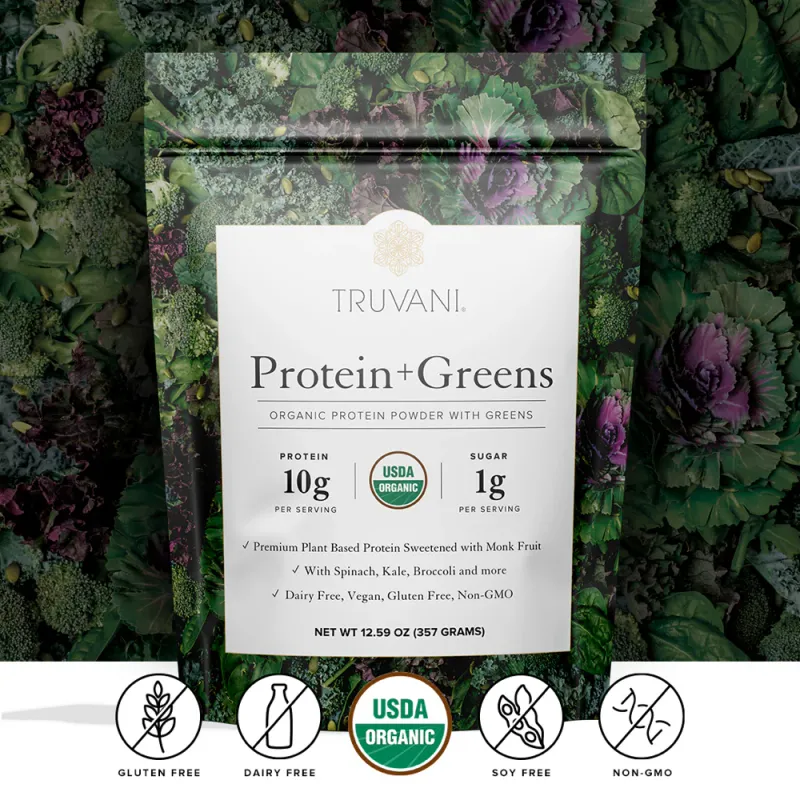 TRUVANI Protein + Greens Org.Pwdr. 12.59 oz.