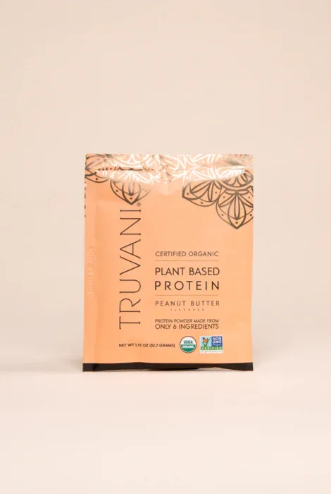Truvani Organic Peanut Butter Plant Based Protein 1.15oz packet