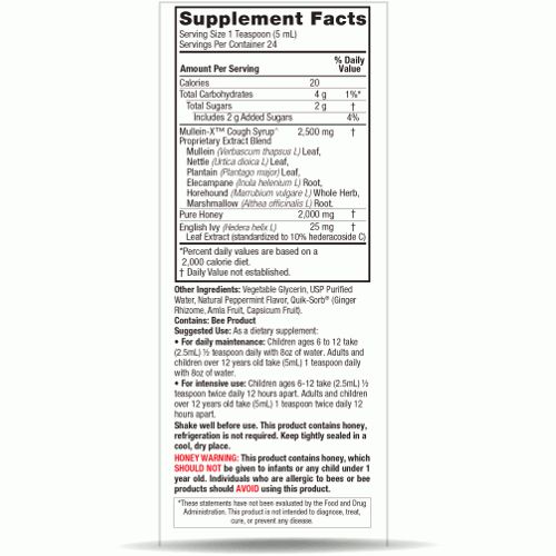 Nature's Answer Natural MulleinX Cough Syrup 4 fl oz