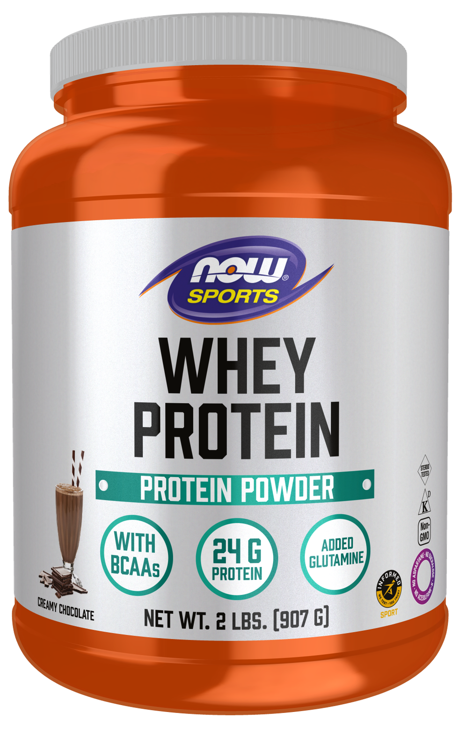 NOW Sports Chocolate Whey Protein Powder 2 lb