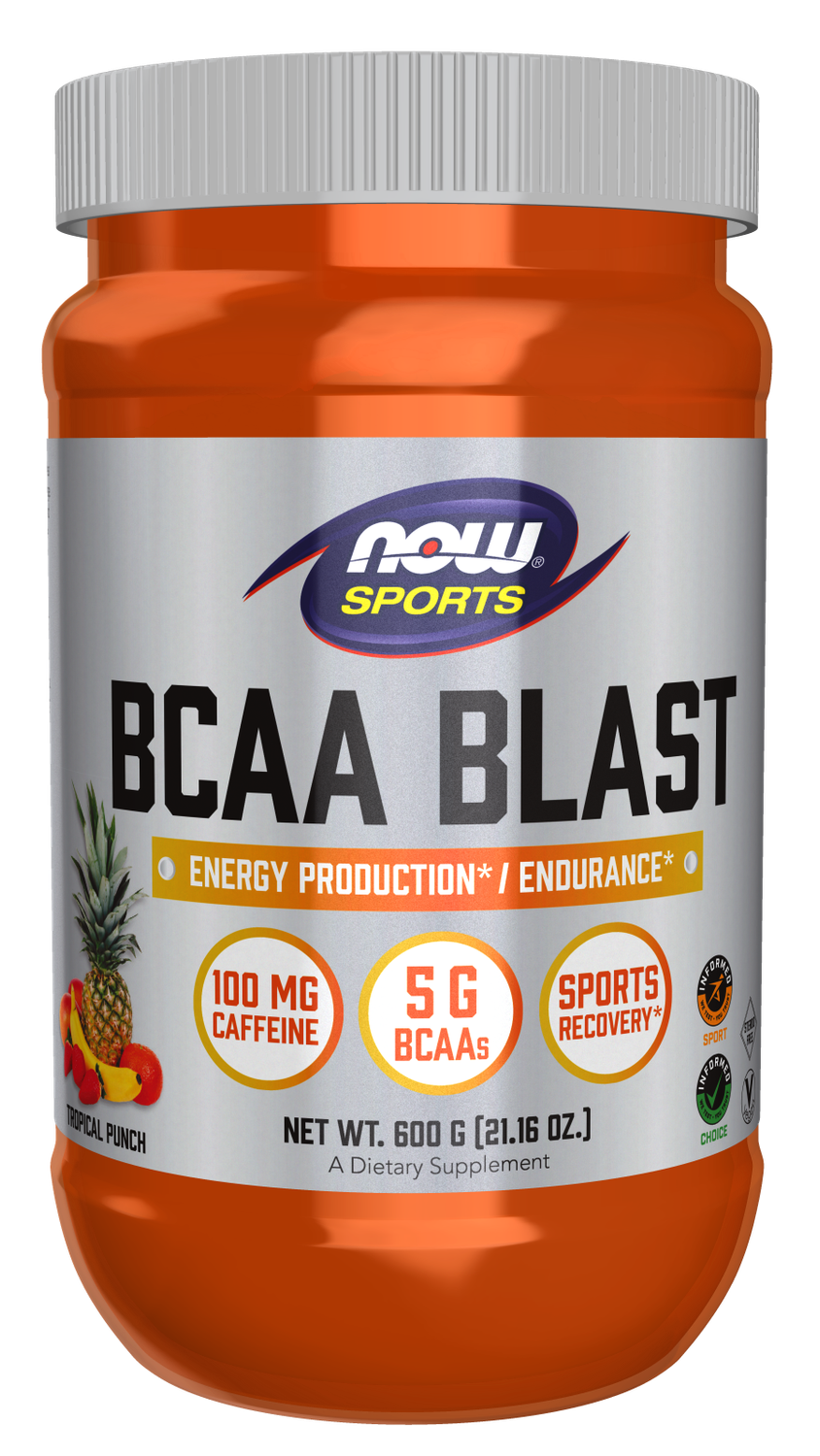 NOW Sports BCAA Blast Tropical Punch 21.16oz