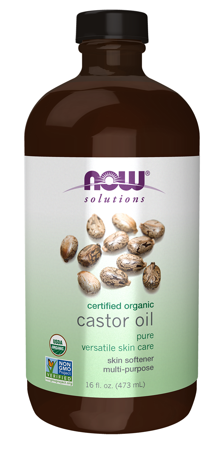 NOW Solutions Certified Organic Castor Oil 16 fl oz
