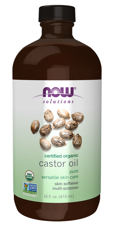 NOW Solutions Certified Organic Castor Oil 16 fl oz