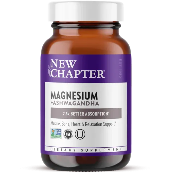 New Chapter Magnesium + Ashwagandha 30 vegan tabs
