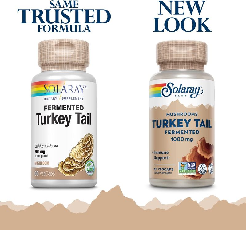 Solaray Fermented Turkey Tail 1000mg 60 veg caps