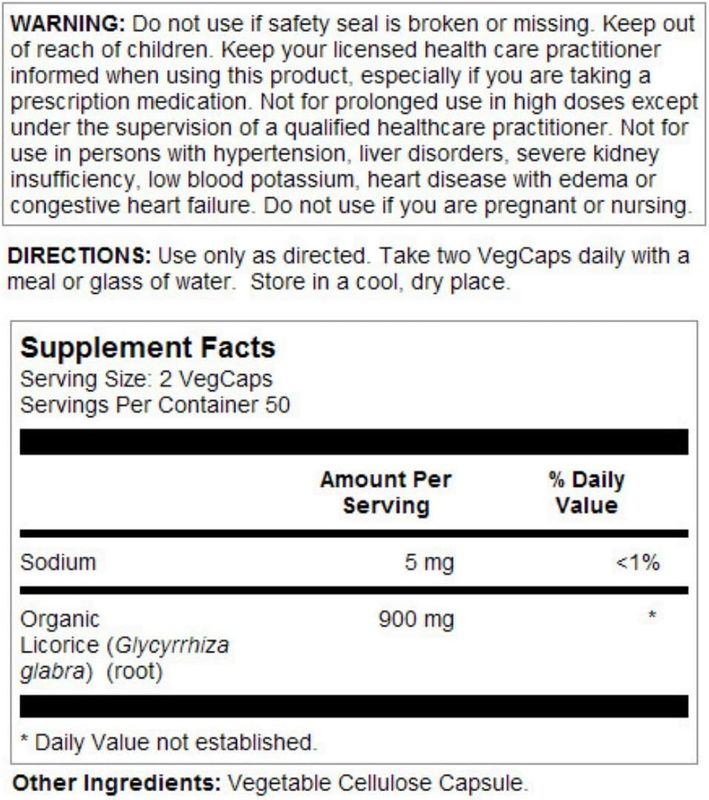 Solaray Licorice 450mg 100 vc