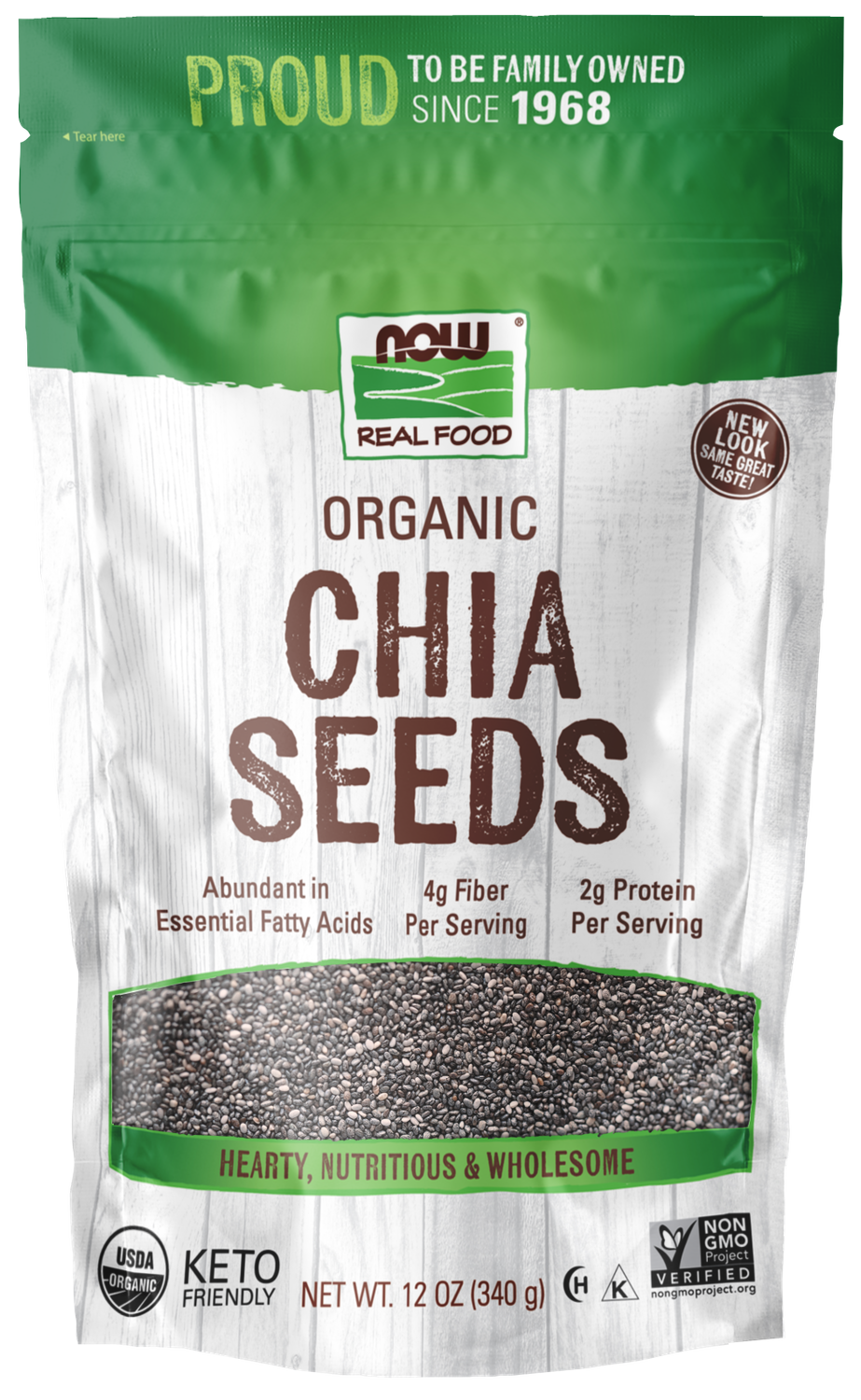 NOW Real Food Organic Chia Seeds 12oz