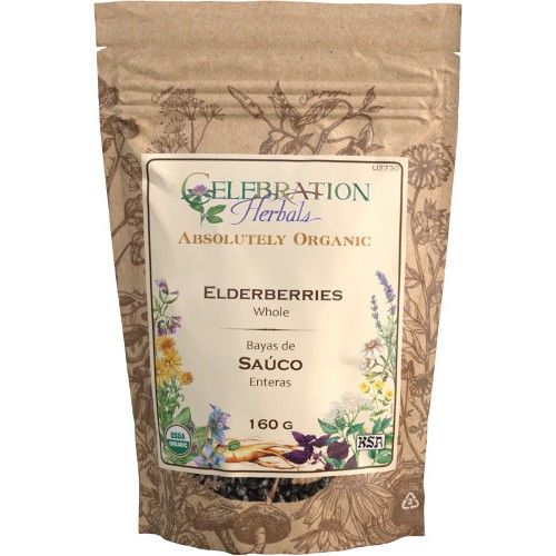Celebration Herbals Absolutely Organic Whole Elderberries 160g