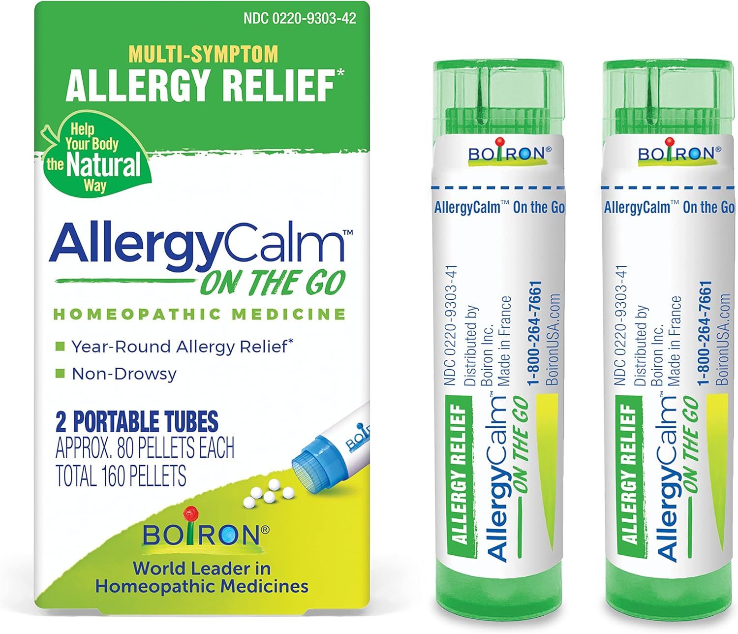 Boiron AllergyCalm On The Go 2 portable tubes