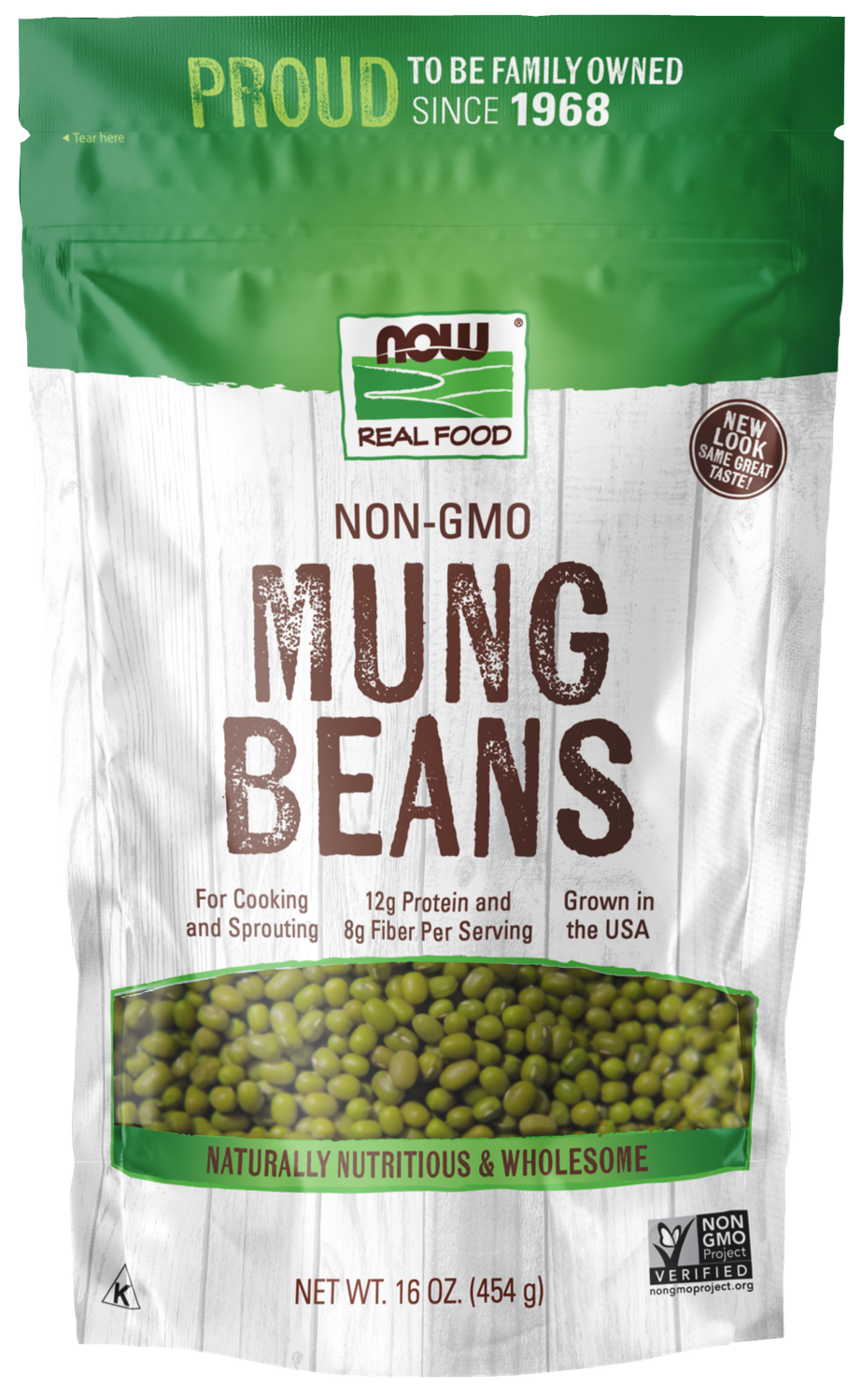 NOW Real Food Non-GMO Mung Beans - 16oz