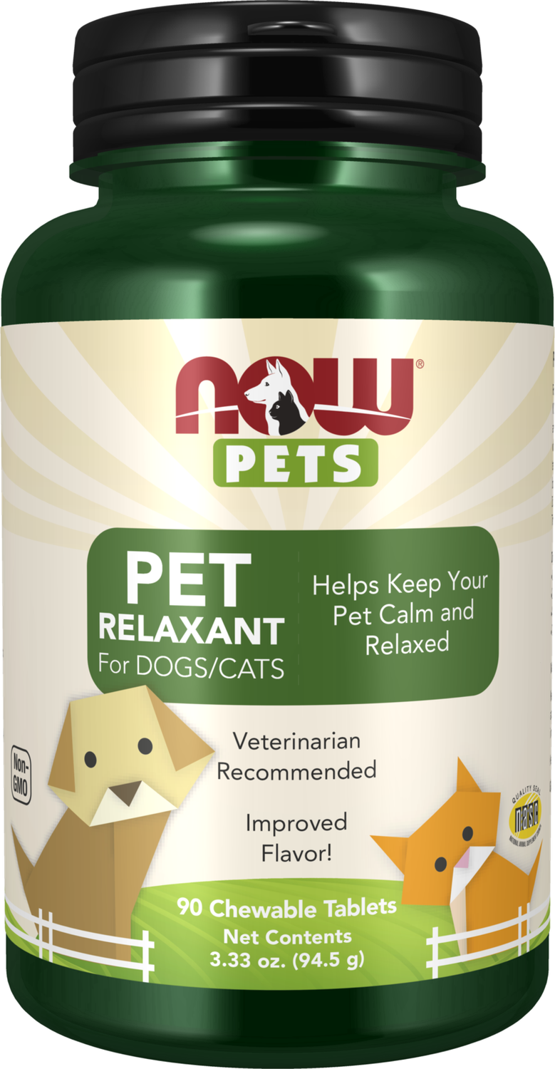 NOW Pets Pet Relaxant for Dogs &amp; Cats 90 chewable tabs