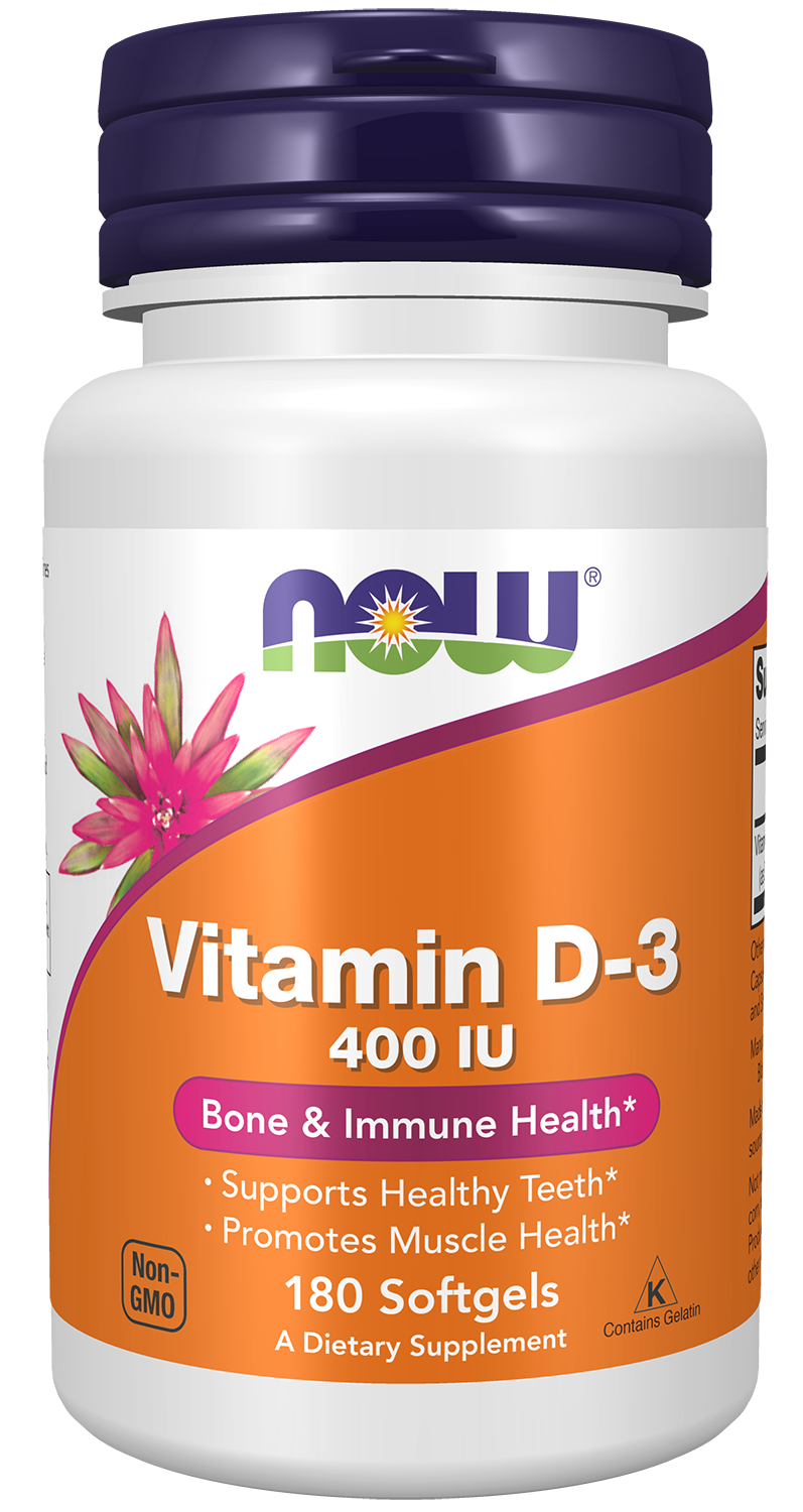 NOW Vitamin D-3 400 IU  180 softgels