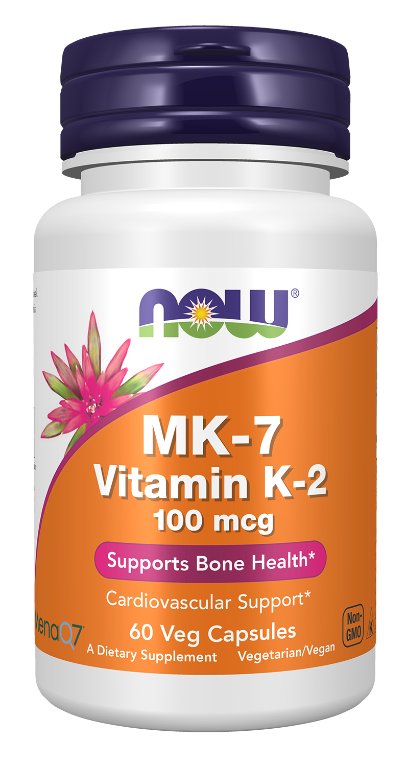 N.O.W MK 7 Vitamin K-2 100mcg/60 Cap