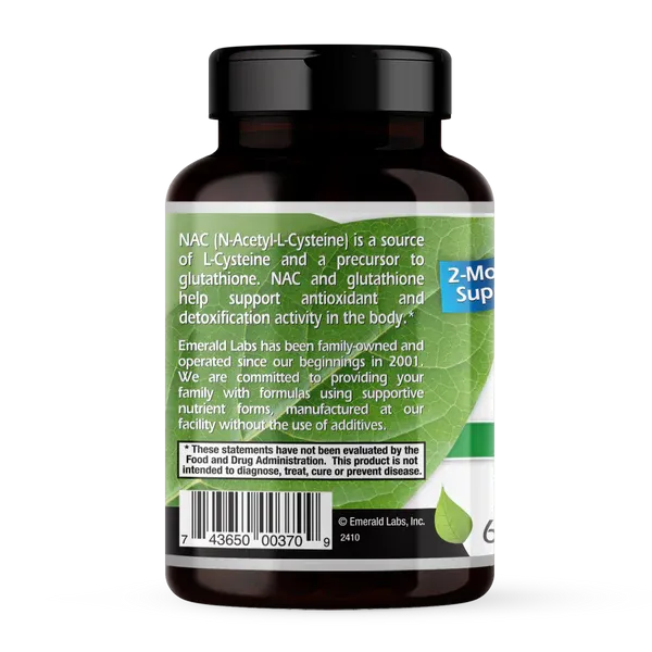 Emerald Labs Vegan NAC 600mg 60 vc