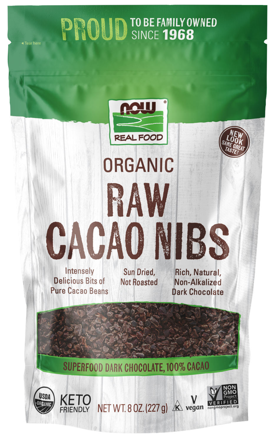 NOW Real Food Organic Cacao Nibs 8oz