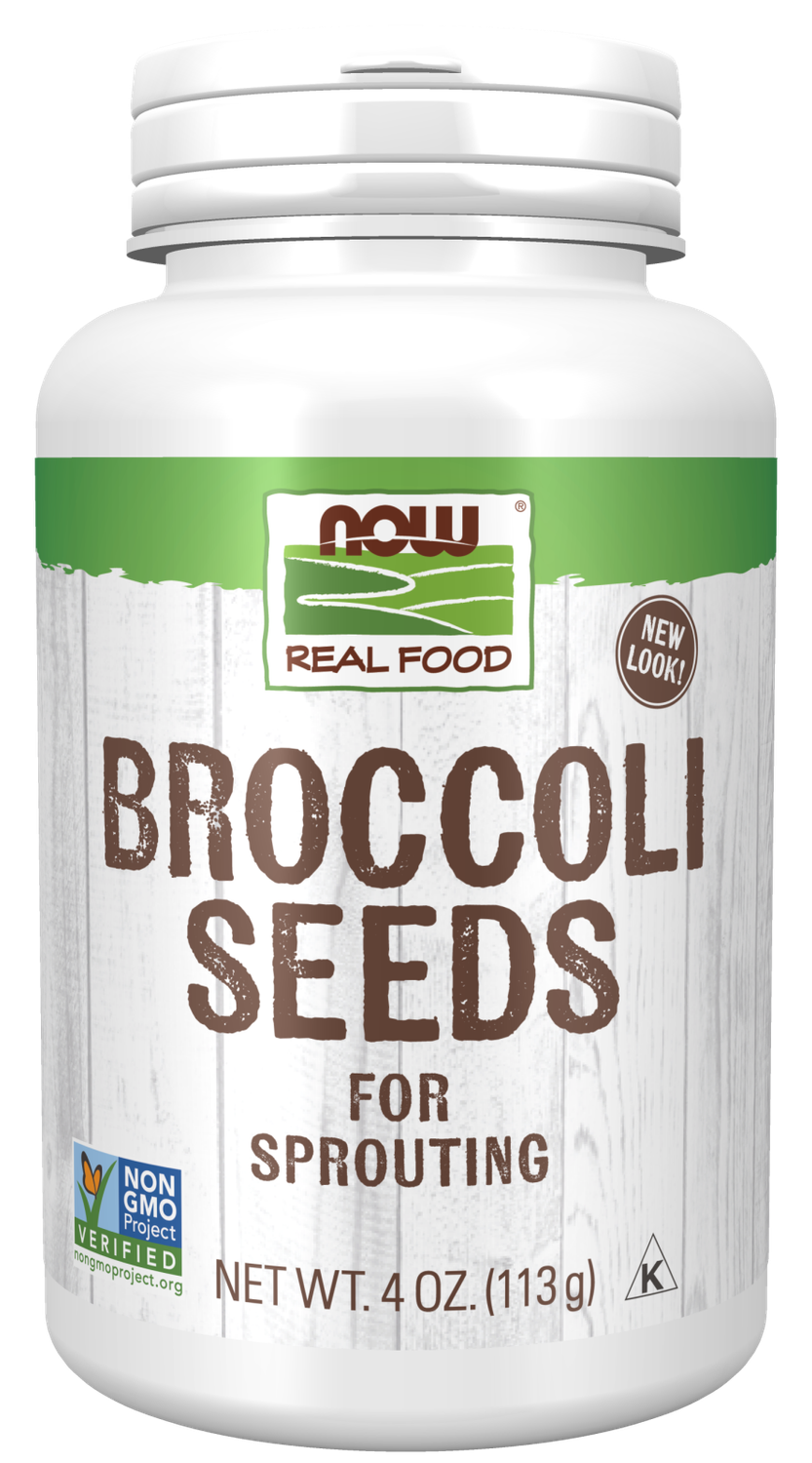 NOW Real Food Broccoli Seeds for Sprouting 4oz