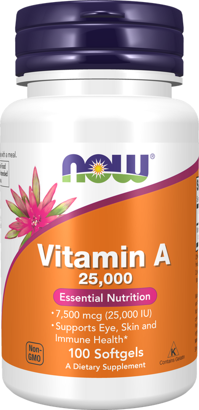 NOW Vitamin A 25,000 I.U. 100 S.G.