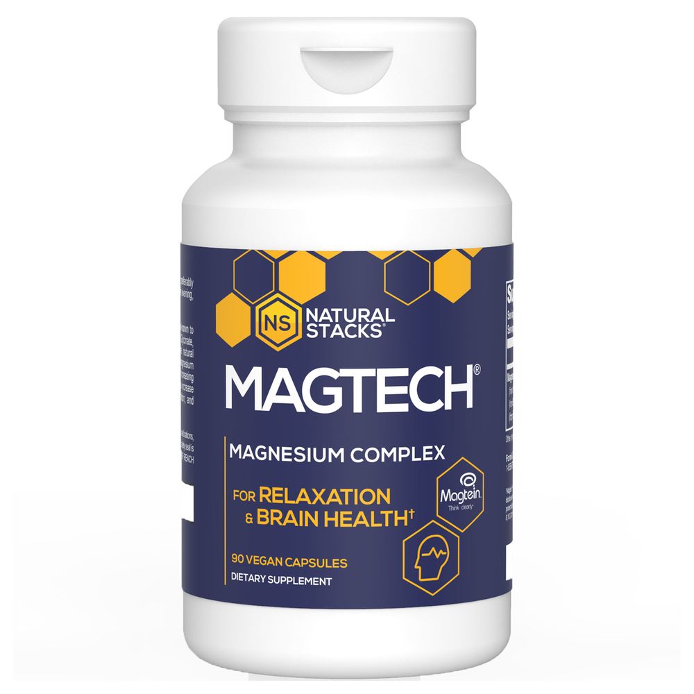 NATURAL STACKS Magtech Magnesium Complex 90 Veg. Caps.