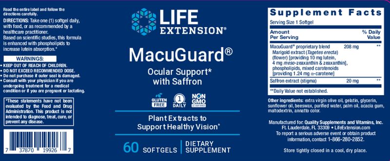 Life Extension MacuGuard 60sg