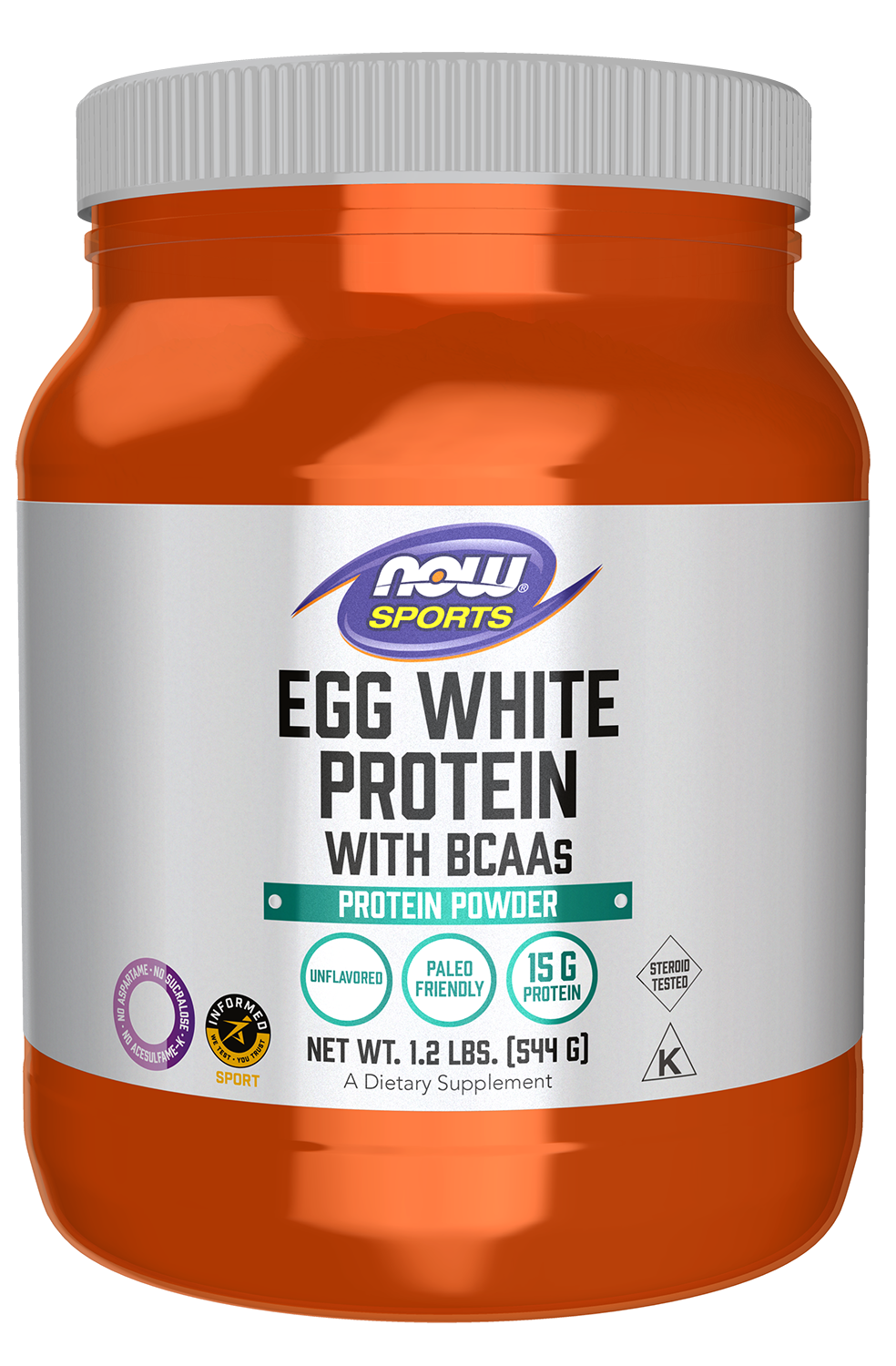 NOW Egg White Protein Unflavored 1.2lb